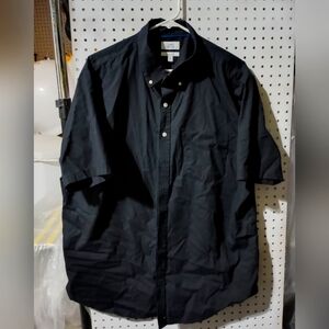 Men's Croft & Barrow Easy Care Black Short sleeve button up XL (x3)